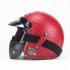 PU Leather Helmets 3 4 Motorcycle Bike Helmet Open Face Vintage Motorcycle Helmet with Goggle Mask