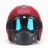 PU Leather Helmets 3 4 Motorcycle Bike Helmet Open Face Vintage Motorcycle Helmet with Goggle Mask