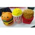 PU Simulation Hamburger Fries Squishy Slow Rising Charms Kid Hand Decorative Gift Fun Stress Relief Toy