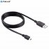 PULUZ Mini 5 pin USB Sync Data Charging Cable for GoPro HERO4  3  Canon EOS 50D   60D   70D   5D2   5D3  black