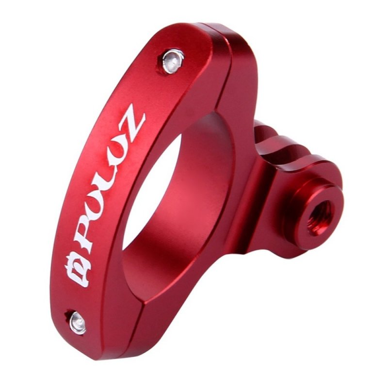 PULUZ O Shape Cycling Bike Mount Bicycle Clip Holder Action Camera Handlebar Mount Clamp for GoPro HERO5 /4 /3+ /3 /2 /1 red