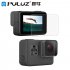 PULUZ Tempered Glass Protector Cover Case for Gopro Hero 5 6 7 Camera Lens Cap LCD Screen Protective Film Front HD film   rear tempered film