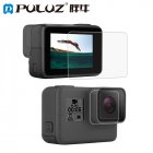 PULUZ Tempered Glass Protector Cover Case for Gopro Hero 5 6 7 Camera Lens Cap LCD Screen Protective Film Front HD film + rear tempered film