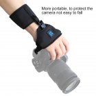 PULUZ Wrist Camera Strap for SLR/DSLR Camera with 1/4 Inch Screw Plastic Plate Professional Soft Neoprene Hand Grip black
