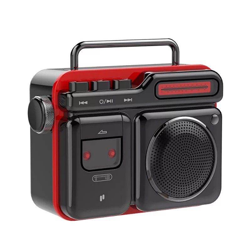 PURIDEA MOCA Portable Bluetooth Speaker Retro Radio-shaped Mini Stereo Loundspeaker black