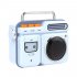 PURIDEA MOCA Portable Bluetooth Speaker Retro Radio shaped Mini Stereo Loundspeaker blue
