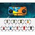 PVC Shell Decoration Sticker for DJI Mavic Mini Drone Body Arm and Controller Waterproof Anti Scratch Full Protective Film Shark blue