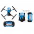 PVC Shell Decoration Sticker for DJI Mavic Mini Drone Body Arm and Controller Waterproof Anti Scratch Full Protective Film Shark blue