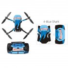 PVC Shell Decoration Sticker for DJI Mavic Mini Drone Body Arm and Controller Waterproof Anti Scratch Full Protective Film Shark blue
