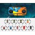PVC Shell Decoration Sticker for DJI Mavic Mini Drone Body Arm and Controller Waterproof Anti Scratch Full Protective Film Shark blue