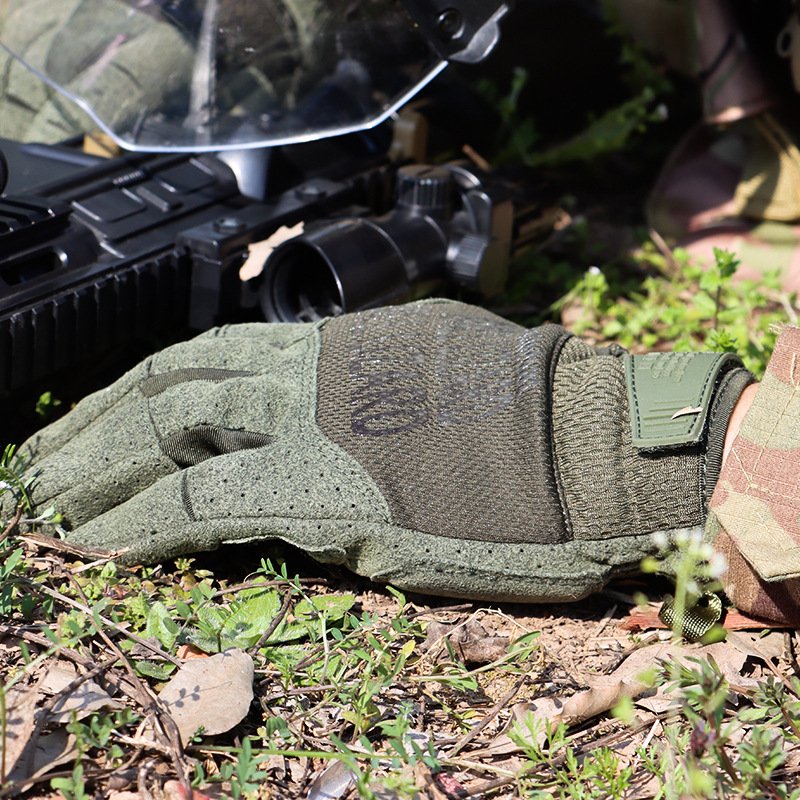 Multi-Purpose Work Gloves Flexible Grip Anti-slip Touchscreen Elastic Band Design Safety Gloves For Men Women Army Green S