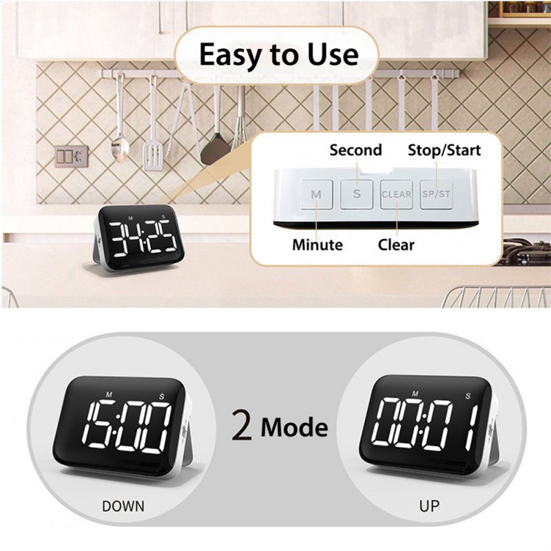 Magnetic Large Lcd Digital Kitchen  Timer Cooking Timer Stopwatch Led Electronic Countdown Alarm Clock Counter 