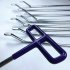 Paintless Dent Repair Tools Push Rod Puller Hail Dent Removal Rods Anti slip Handle Auto Body Dent Removal Tools blue silver