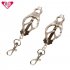 Pair Sliver Butterfly Nipple Clamp Breast Clip Pendant Stainless Steel Adjustable Butterfly Design Great Couple Flirting Foreplay SM Sex Tool Silver