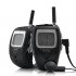 Pair of stylish  matte black walkie talkies  also called 2 way radios  specially designed to fit on your wrist for a high tech way of keeping in contact  