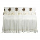 Palace Style Floral Embroidery Gauze Lace Full cover Piano Cover Dustproof Piano Cover  Beige