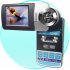 Palm Sized Digital Camera and Digital Camcorder Recording with computer friendly file formats for easy sharing with friends 