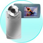 Palm Sized Digital Camera and Digital Camcorder Recording with computer friendly file formats for easy sharing with friends 