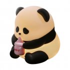 Panda Night Light, Panda Lamp With 3000K Warm Color, 3 Brightness Adjustment, Timer Portable Baby Light, USB Rechargeable Timing Cartoon Sleeping Lamp Panda Huahua