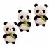 Panda Plush Doll Cute Panda With Bamboo Stuffed Animal Plush Toys For Boys Girls Birthday Gifts Collection 25cm