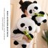 Panda Plush Doll Cute Panda With Bamboo Stuffed Animal Plush Toys For Boys Girls Birthday Gifts Collection 25cm