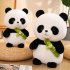 Panda Plush Doll Cute Panda With Bamboo Stuffed Animal Plush Toys For Boys Girls Birthday Gifts Collection 25cm