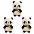 Panda Plush Doll Cute Panda With Bamboo Stuffed Animal Plush Toys For Boys Girls Birthday Gifts Collection 25cm