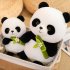 Panda Plush Doll Cute Panda With Bamboo Stuffed Animal Plush Toys For Boys Girls Birthday Gifts Collection 25cm