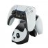 Panda Type For Ps5 Gamepad Fast Charging Base 2 port Charger With Breathing Light Charger Black and White