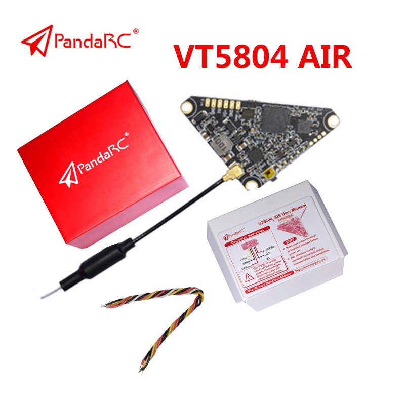 PandaRC VT5804 AIR 5.8GHz 40CH 0/25/50/100/200/400mW FPV Video Transmitter Triangle VTX Support OSD For RC Racer Drone VT5804 AIR
