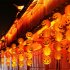 Paper 20cm Pumpkin Lantern Electronic Lamp for Halloween Outdoor Hanging Props Party Decorations Warm light electronic lamp