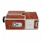 Paper Diy Projector Mini Smartphone Projectors Novelty Small Portable Cinema Home Theater Science Toys brown