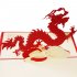 Papercraft Pop Up Chinese Dragon 3D Greeting Cards Papercraft