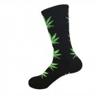 Paradise Kiss 5 Colors Plantlife Marijuana Weed Leaf Cotton High Socks Men women Ankle  black 