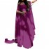 Party Long Sleeve Belt Ladies Dress Halloween Dress purple S