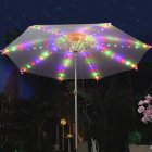 Patio Umbrella String Lights With Remote Control, 3.9Ft 104 LEDs, Battery Operated, Waterproof Wireless Lighting For Outdoor Backyard Garden Umbrella Decor color
