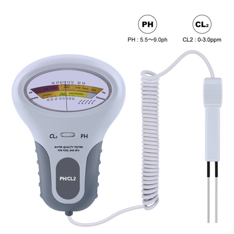 Pc102 Digital Water Quality Tester Cl2 Ph Test Pen Chlorine Level Meter Detector