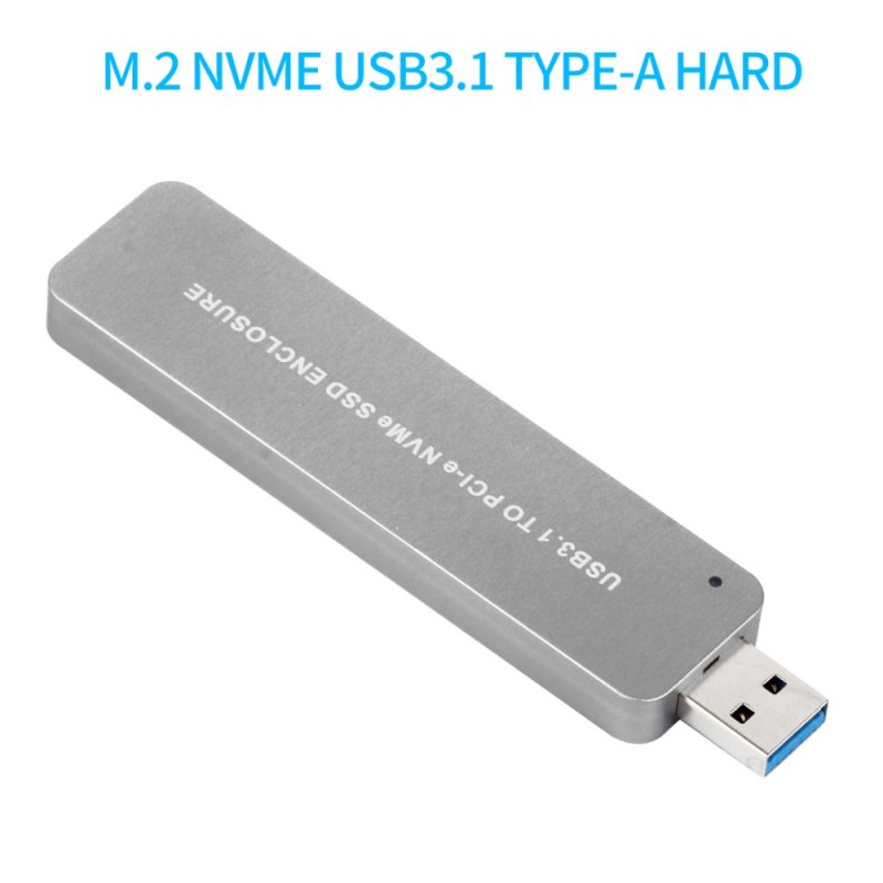 USB3.1 to PCI-E NVME M.2 TYPE-A SSD Hard Disk Box Adapter Card External Enclosure Case for 2242/2260/2280 GB SSD 