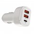 Pd 2 4a Type c Dual Usb Car Charger 30w Charging Adapter Universal Application 2 4a Car Charger For Car Mobile Phone Tablet White