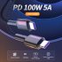 Pd100w 5a Type c Interface Super Fast Charging Quick  Charge Data  Cable 2 meters