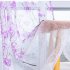 Peach Blossom Print Window Curtain for Living Room Bedroom Translucent Curtain Purple peach terry 1   2 meters high