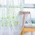 Peach Blossom Print Window Curtain for Living Room Bedroom Translucent Curtain Green peach terry 1   2 meters high