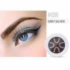 Pearl Light Matte Gradient Eyeshadow Contour Powder Makeup Tool Face Highlighter 8# silver grey
