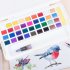 Pearlescent Color Solid Watercolor Paint  Set Nail Art Watercolor Painting For Beginners 48 color mixing
