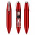 Pen shape Mini Phone Tiny Screen Bluetooth Dialer Mobile Phones with Recording red