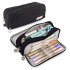 Pencil Case Large Pencil Pouch Big Capacity Pencil Bag Makeup Bag Canvas Stationery Box Cosmetic Bag 341 black
