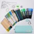 Pencil Case Large Pencil Pouch Big Capacity Pencil Bag Makeup Bag Canvas Stationery Box Cosmetic Bag 341 black