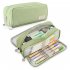 Pencil Case Large Pencil Pouch Big Capacity Pencil Bag Makeup Bag Canvas Stationery Box Cosmetic Bag 372 matcha green
