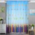 Pencil Printing Window Curtain Tulle for Living Room Bedroom Drapes Decor Blue pencil yarn 1m wide x 2 7m high
