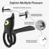 Penis Vibrator Masturbator With 10 Speeds Sex Machine Penis Delay Trainer Vibrating Cock Ring Couples Sex Toys black